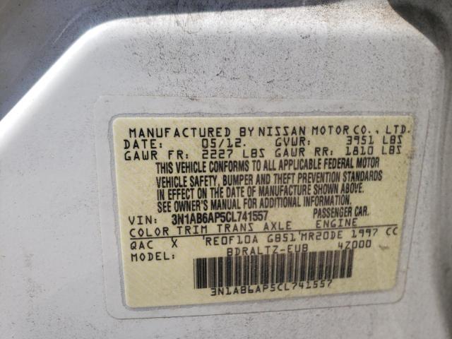 Photo 10 from auction – 2012 NISSAN SENTRA 2.0 with VIN 3N1AB6AP5CL741557