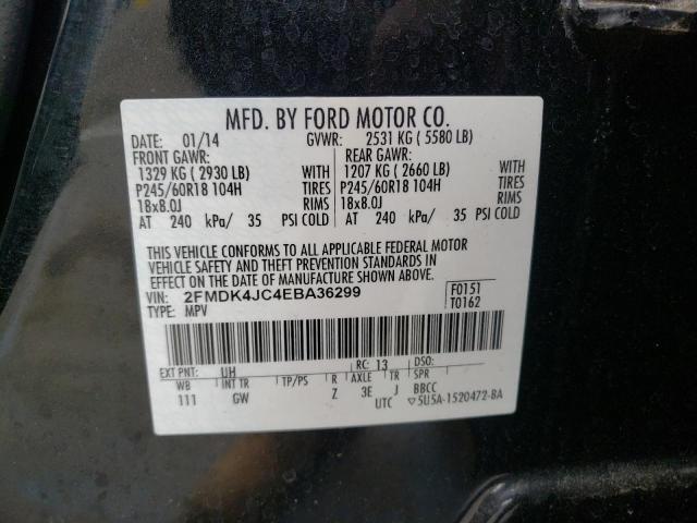Photo 10 from auction – 2014 FORD EDGE SEL with VIN 2FMDK4JC4EBA36299
