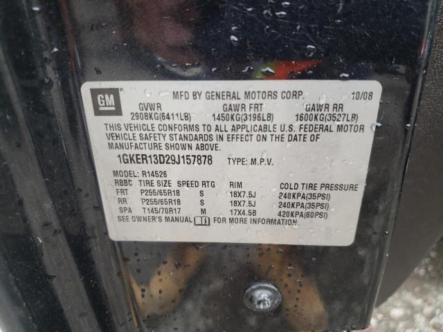 Photo 10 from auction – 2009 GMC ACADIA SLE with VIN 1GKER13D29J157878