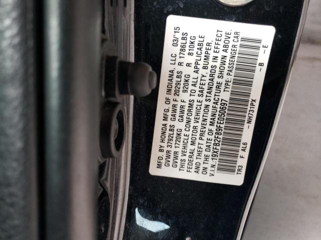 Photo 10 from auction – 2015 HONDA CIVIC EX with VIN 19XFB2F89FE050697
