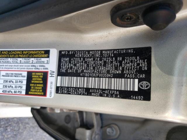 Photo 10 from auction – 2015 TOYOTA AVALON HYB with VIN 4T1BD1EB2FU035942