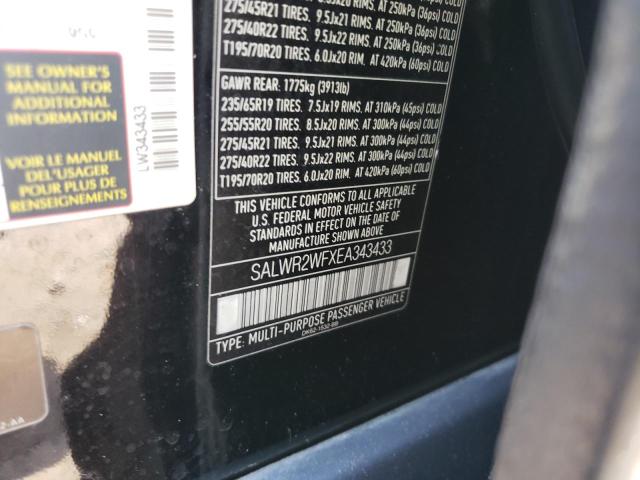 Photo 10 from auction – 2014 LAND ROVER RANGE ROVE with VIN SALWR2WFXEA343433