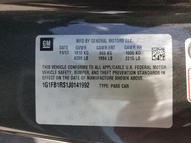 Photo 10 from auction – 2018 CHEVROLET CAMARO LT with VIN 1G1FB1RS1J0141992