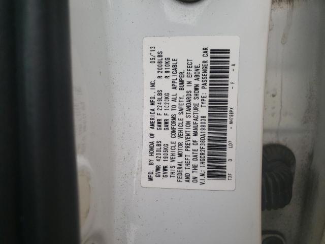 Photo 10 from auction – 2013 HONDA ACCORD LX with VIN 1HGCR2F36DA199038