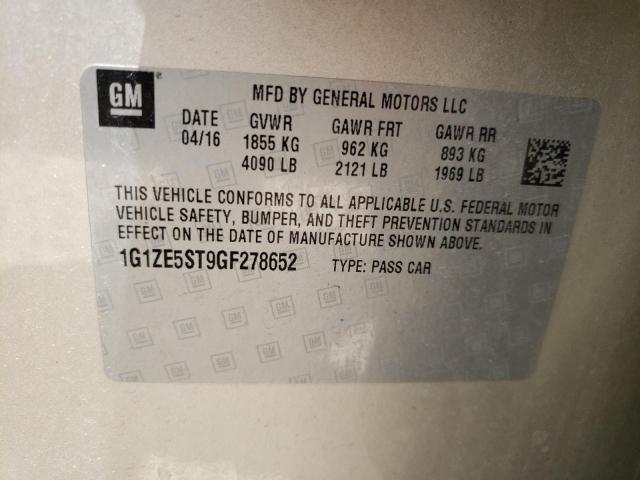 Photo 10 from auction – 2016 CHEVROLET MALIBU LT with VIN 1G1ZE5ST9GF278652