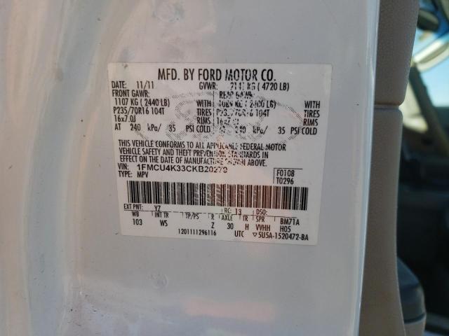 Photo 10 from auction – 2012 FORD ESCAPE HYB with VIN 1FMCU4K33CKB20279