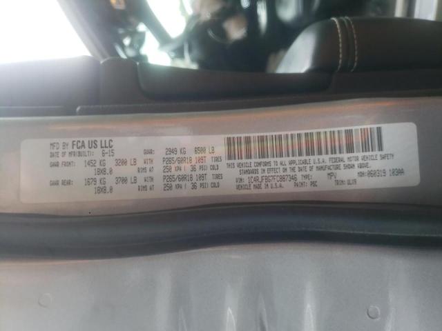 Photo 10 from auction – 2015 JEEP GRAND CHER with VIN 1C4RJFBG7FC887346