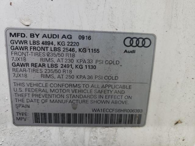 Photo 10 from auction – 2017 AUDI Q3 PREMIUM with VIN WA1ECCFS6HR006393