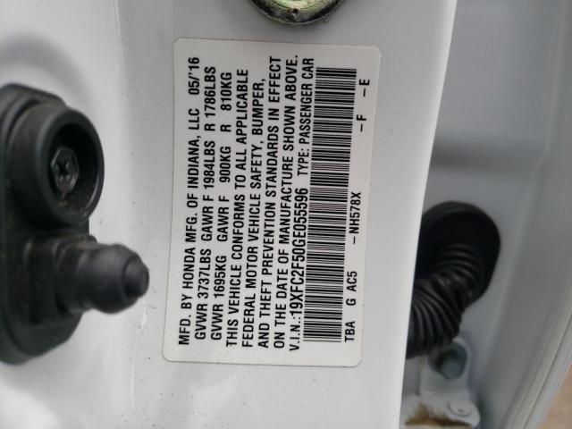 Photo 10 from auction – 2016 HONDA CIVIC LX with VIN 19XFC2F50GE055596