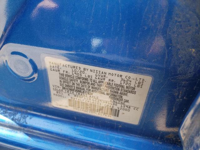 Photo 10 from auction – 2021 NISSAN VERSA SV with VIN 3N1CN8EV0ML817434