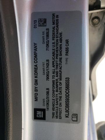 Photo 10 from auction – 2013 CHEVROLET SPARK LS with VIN KL8CB6S93DC568553