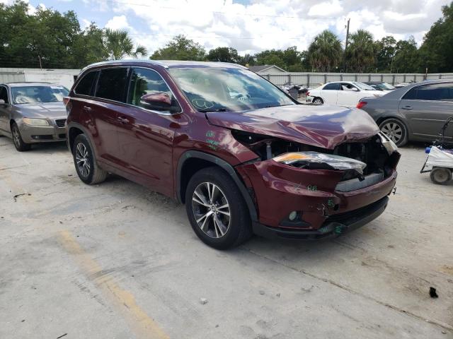 TOYOTA HIGHLANDER 2016 with VIN 5TDKKRFH5GS171838 - Photo from auction