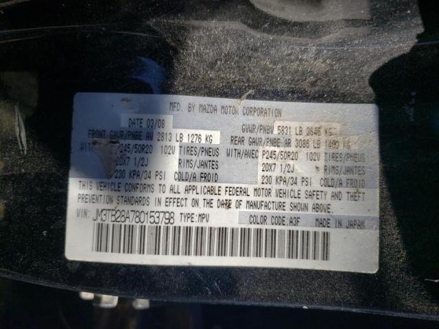Photo 10 from auction – 2008 MAZDA CX-9 with VIN JM3TB28A780153798