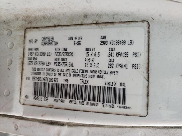 Photo 10 from auction – 1996 DODGE RAM VAN B2 with VIN 2B7HB21X6TK181421