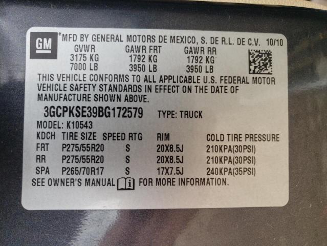 Photo 10 from auction – 2011 CHEVROLET SILVERADO with VIN 3GCPKSE39BG172579