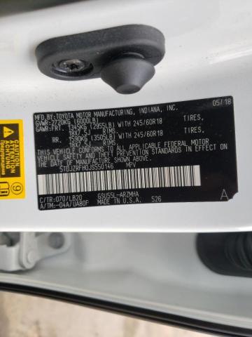 Photo 10 from auction – 2018 TOYOTA HIGHLANDER with VIN 5TDJZRFH0JS550146