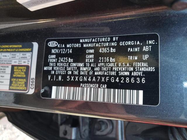 Photo 10 from auction – 2015 KIA OPTIMA EX with VIN 5XXGN4A7XFG428636