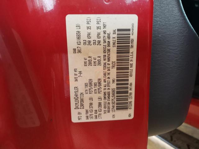 Photo 10 from auction – 2005 DODGE RAM 1500 S with VIN 1D7HA18D75J506865