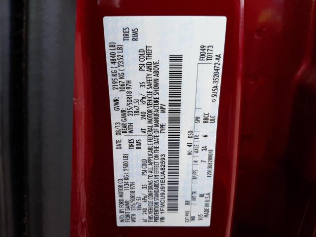 Photo 10 from auction – 2014 FORD ESCAPE TIT with VIN 1FMCU9J91EUA82593