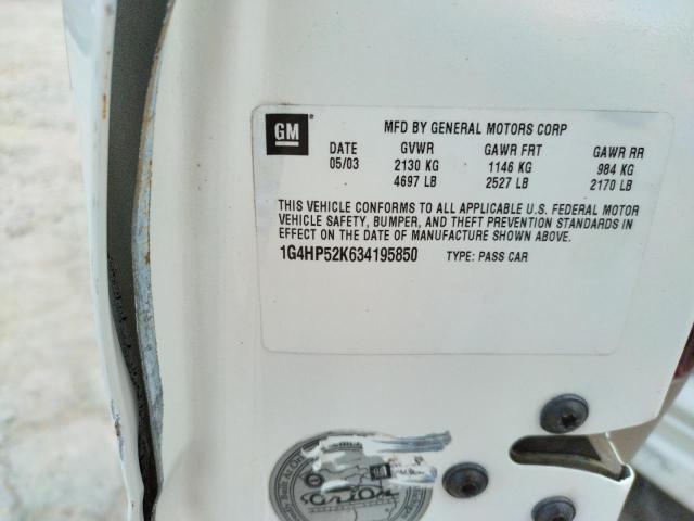 Photo 10 from auction – 2003 BUICK LESABRE CU with VIN 1G4HP52K634195850