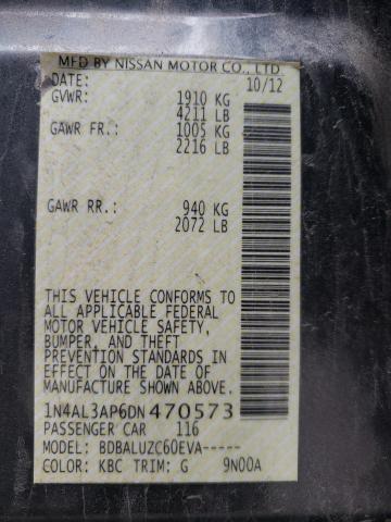 Photo 10 from auction – 2013 NISSAN ALTIMA 2.5 with VIN 1N4AL3AP6DN470573