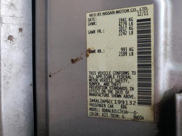 Photo 10 from auction – 2012 NISSAN ALTIMA BAS with VIN 1N4AL2AP6CC199132