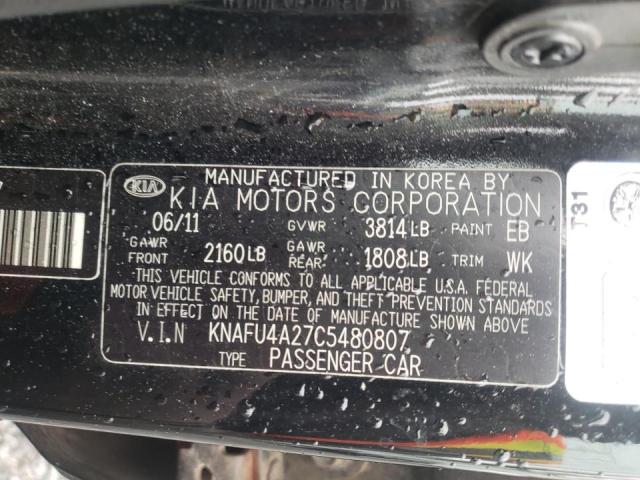 صورة رقم 10 من المزاد - 2012 KIA FORTE EX مع VIN KNAFU4A27C5480807