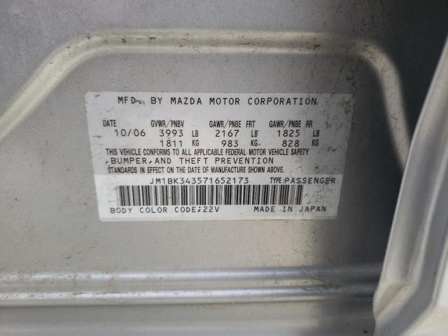 Photo 10 from auction – 2007 MAZDA 3 HATCHBAC with VIN JM1BK343571652173