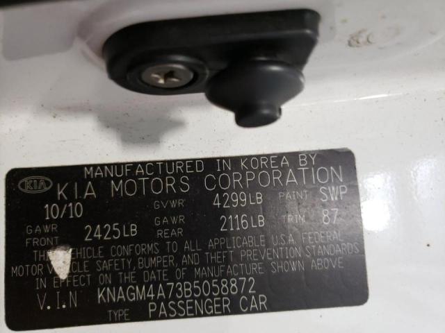 Photo 10 from auction – 2011 KIA OPTIMA LX with VIN KNAGM4A73B5058872