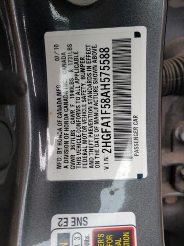 Photo 10 from auction – 2010 HONDA CIVIC LX with VIN 2HGFA1F58AH575588