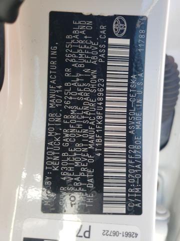 Photo 10 from auction – 2015 TOYOTA CAMRY LE with VIN 4T1BF1FK8FU489623
