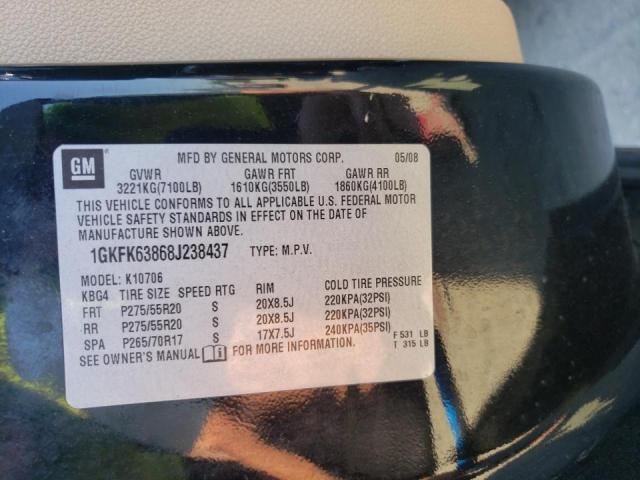 Photo 10 from auction – 2008 GMC YUKON DENA with VIN 1GKFK63868J238437