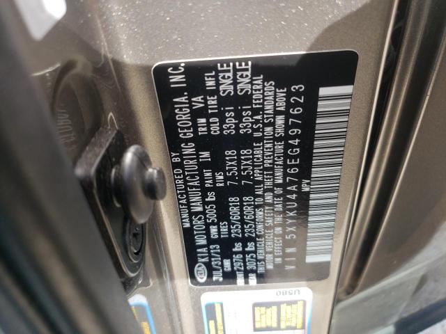 Photo 10 from auction – 2014 KIA SORENTO EX with VIN 5XYKU4A76EG497623