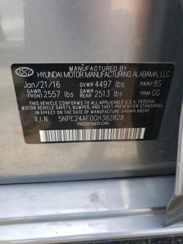 Photo 10 from auction – 2016 HYUNDAI SONATA SE with VIN 5NPE24AF0GH382828