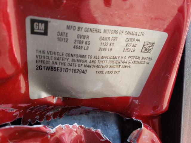 Photo 10 from auction – 2013 CHEVROLET IMPALA LT with VIN 2G1WB5E31D1162940