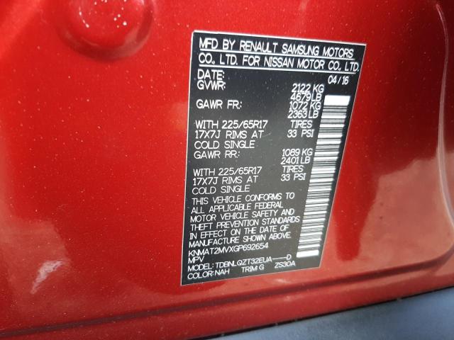 Photo 10 from auction – 2016 NISSAN ROGUE S with VIN KNMAT2MVXGP692654