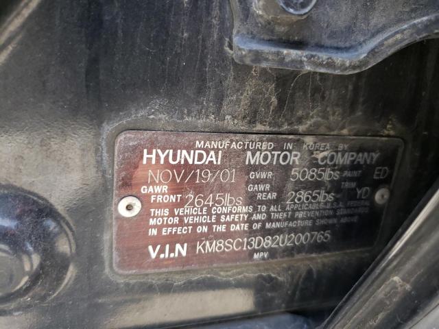 Photo 10 from auction – 2002 HYUNDAI SANTA FE G with VIN KM8SC13D82U200765