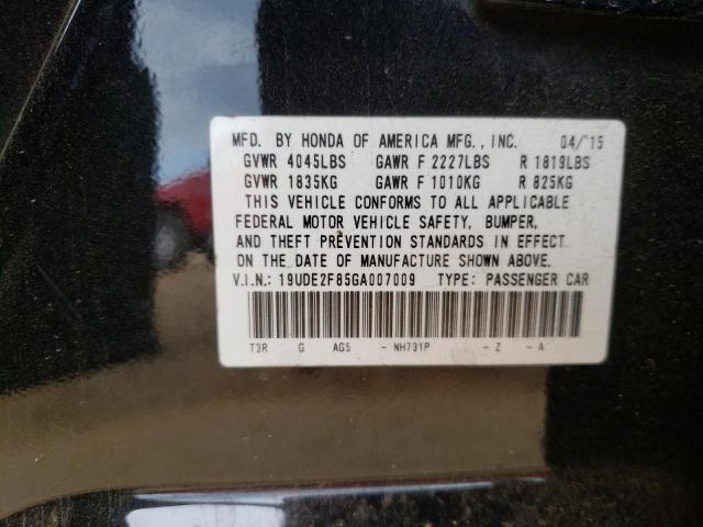 Photo 10 from auction – 2016 ACURA ILX PREMIU with VIN 19UDE2F85GA007009