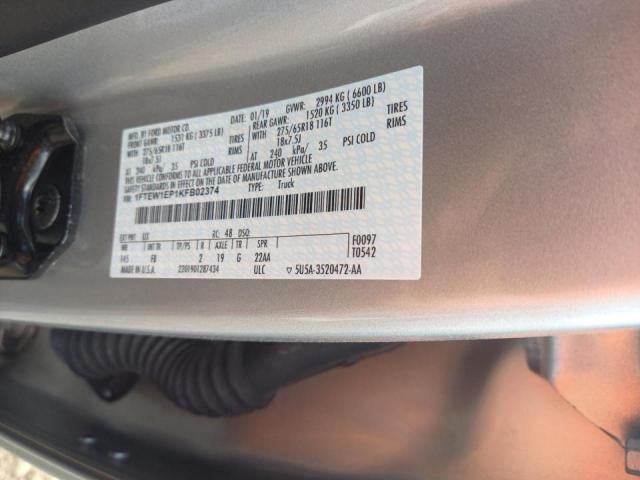 Photo 10 from auction – 2019 FORD F150 SUPER with VIN 1FTEW1EP1KFB02374