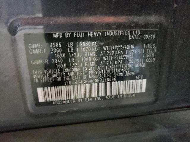 Снимка 10 от търг – 2011 SUBARU OUTBACK 2. с VIN 4S4BRBAC0B3348686