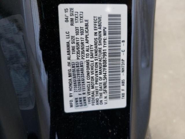 Photo 10 from auction – 2015 HONDA ODYSSEY EX with VIN 5FNRL5H47FB087991