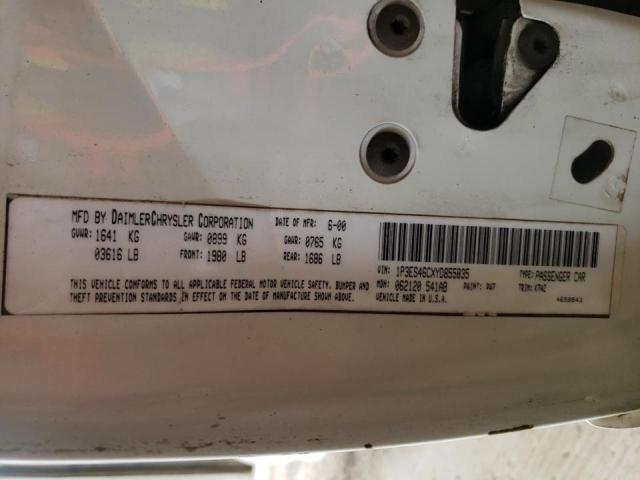 Photo 10 from auction – 2000 PLYMOUTH NEON BASE with VIN 1P3ES46CXYD855835