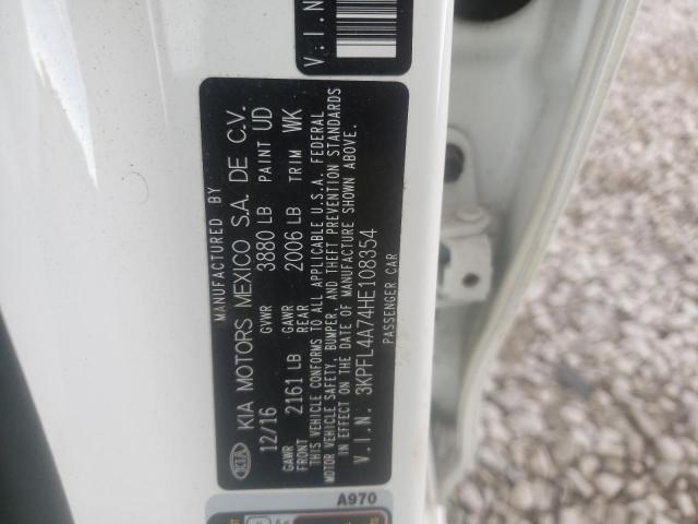 Photo 10 from auction – 2017 KIA FORTE LX with VIN 3KPFL4A74HE108354