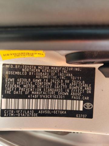 صورة رقم 10 من المزاد - 2012 TOYOTA CAMRY BASE مع VIN 4T4BF1FK9CR163301