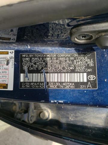 Photo 10 from auction – 2007 TOYOTA COROLLA CE with VIN JTDBR32E570124610
