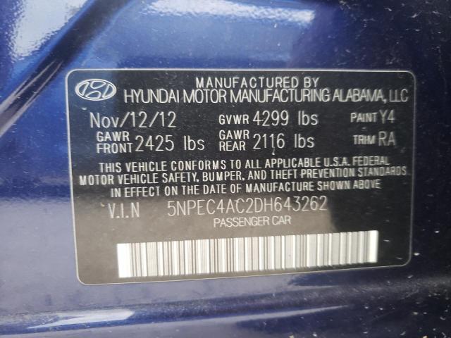 Photo 10 from auction – 2013 HYUNDAI SONATA SE with VIN 5NPEC4AC2DH643262