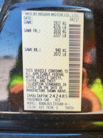 Photo 10 from auction – 2017 NISSAN ALTIMA 2.5 with VIN 1N4AL3AP7HC242485