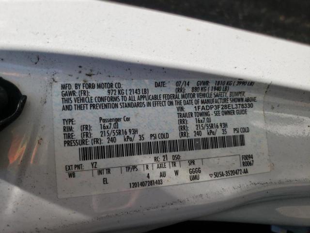 Photo 10 from auction – 2014 FORD FOCUS SE with VIN 1FADP3F28EL378330