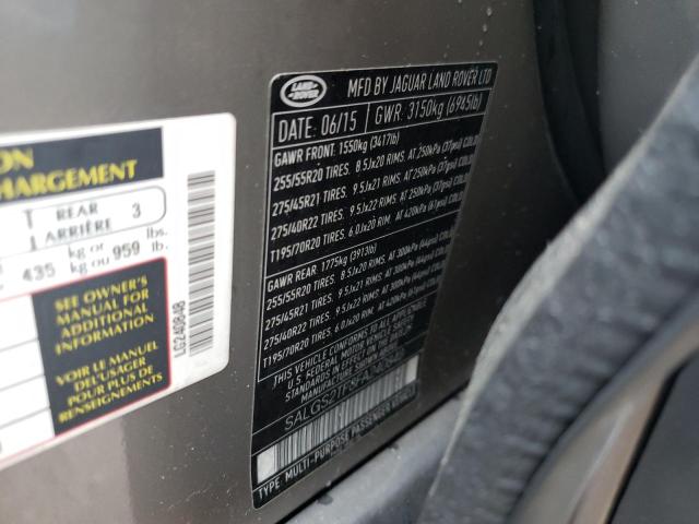 Photo 10 from auction – 2015 LAND ROVER RANGE ROVE with VIN SALGS2TF8FA240848