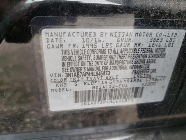 Photo 10 from auction – 2017 NISSAN SENTRA S with VIN 3N1AB7AP4HL646873